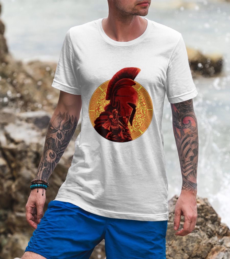 The Odyssey Spartan Warrior Archer Greek Helmet Mythology Heroic T-Shirt
