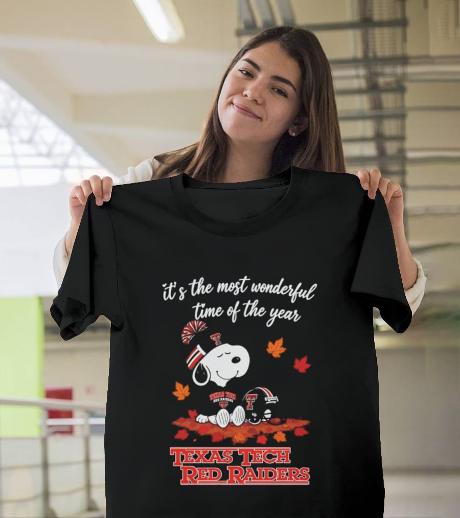 It's The Most Wonderful Time Of The Year Snoopy Texas Tech Red Raiders 2026 Halloween T-Shirt