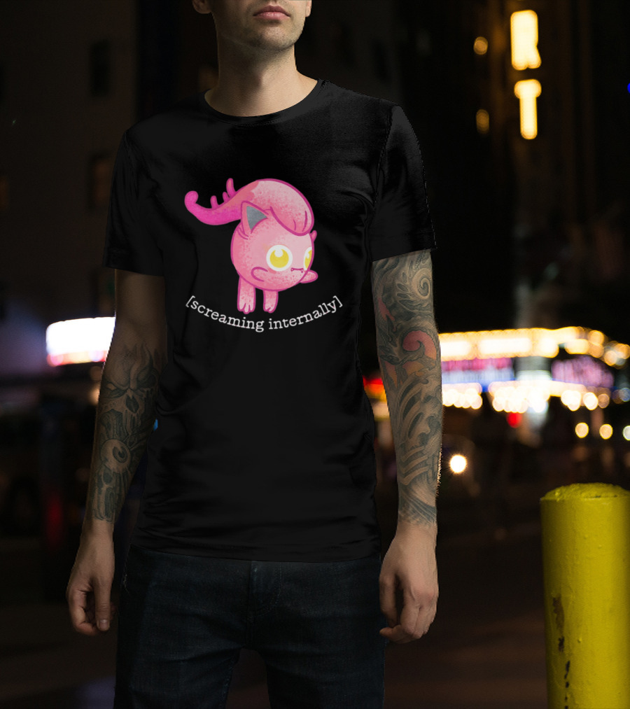 Jigglypuff Screaming Internally Pokemon Cute Expression T-Shirt