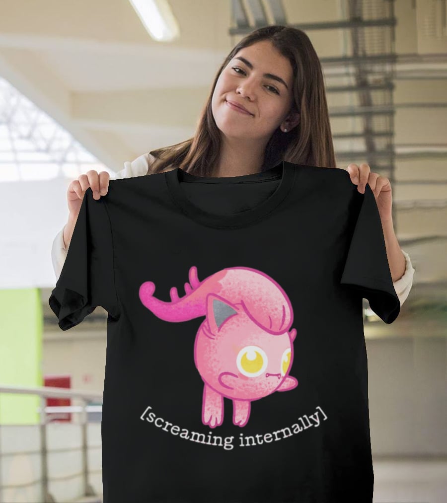 Jigglypuff Screaming Internally Pokemon Cute Expression T-Shirt