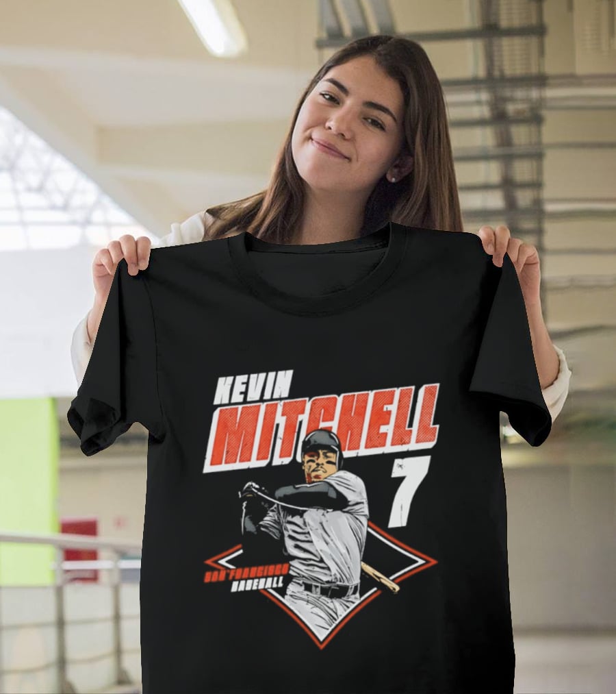 Kevin Mitchell 7 San Francisco Giants Baseball Diamond T-Shirt