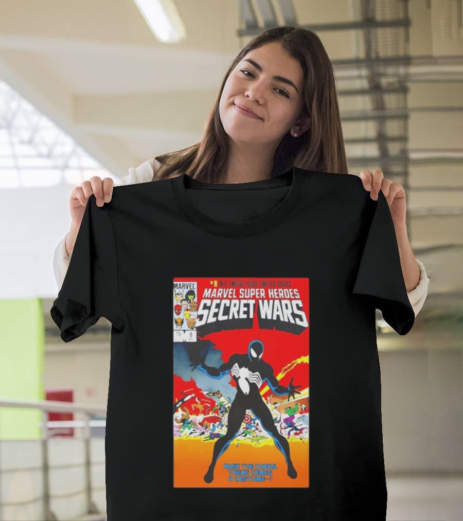 Marvel Super Heroes Secret Wars Number 8 Black Costume Amid The Chaos There Comes A Costume T-Shirt