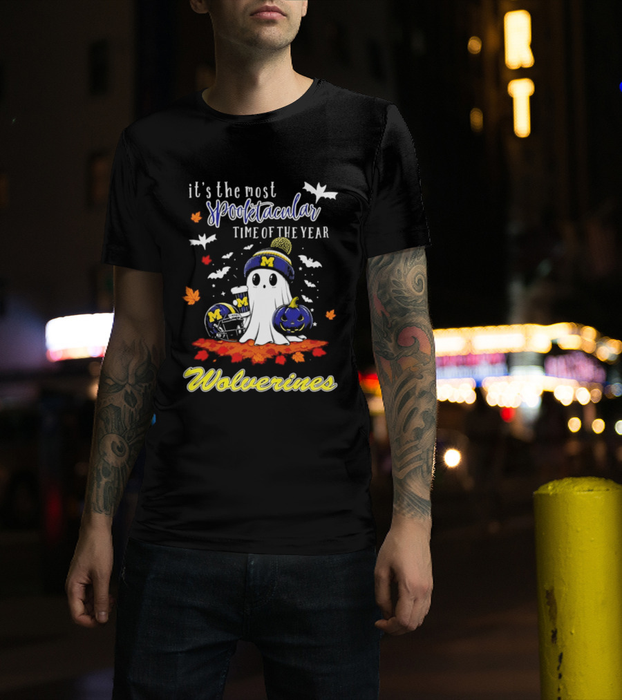 Michigan Wolverines Spooktacular Halloween Ghost Fest 2026 It's The Most Wonderful Time Of The Year T-Shirt