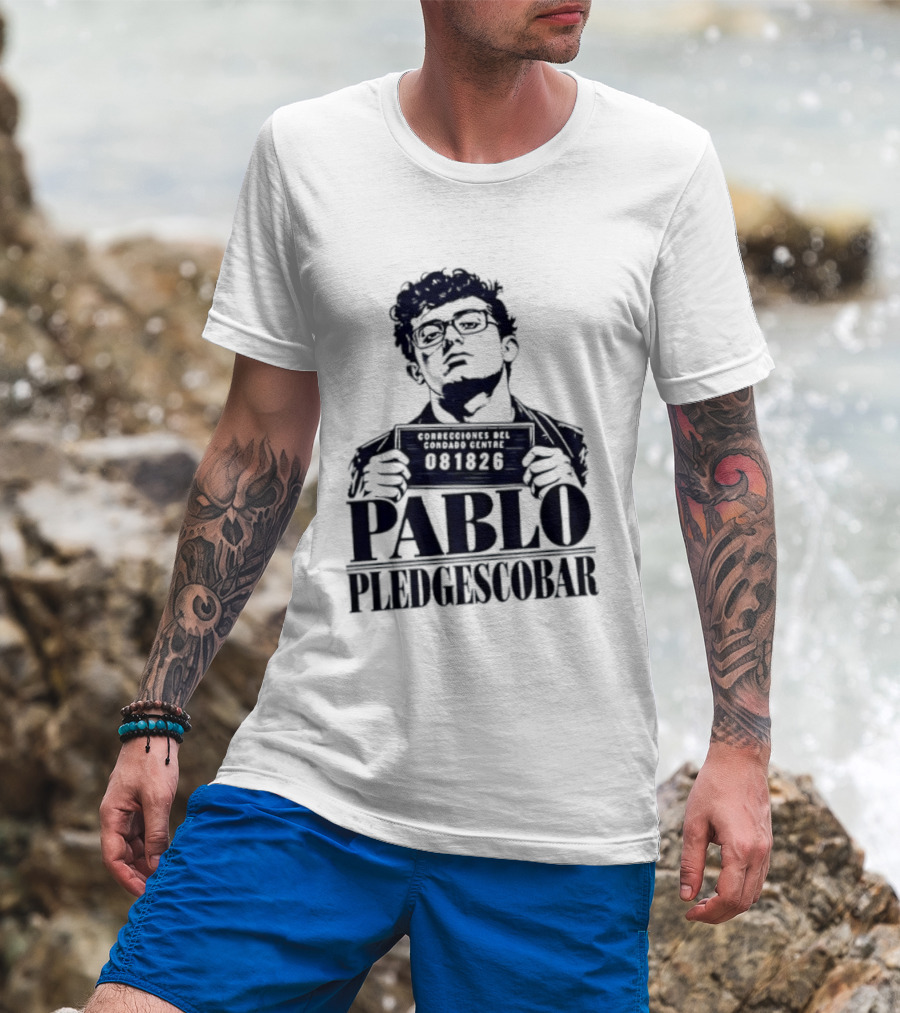 Agostino Abbatiello Pablo Pledgescobar Shot 081326 White Out T-Shirt