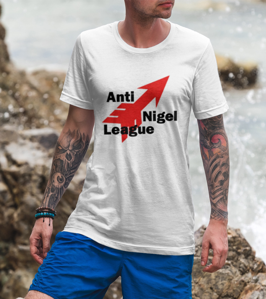 Anti Nigel League Arrow Text Gildan T-Shirt