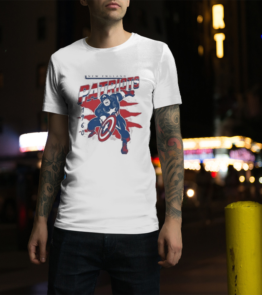 New England Patriots Captain America 2026 T-Shirt