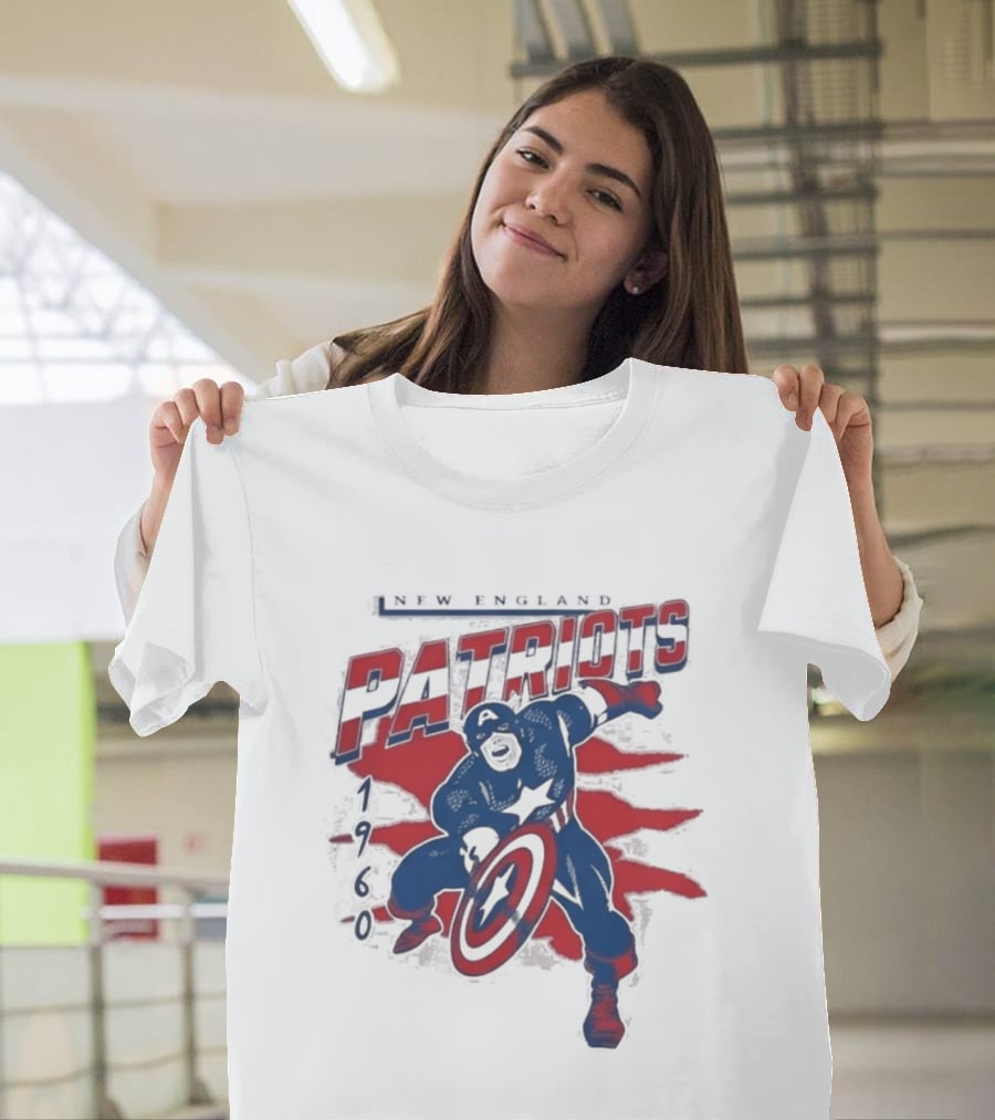 New England Patriots Captain America 2026 T-Shirt