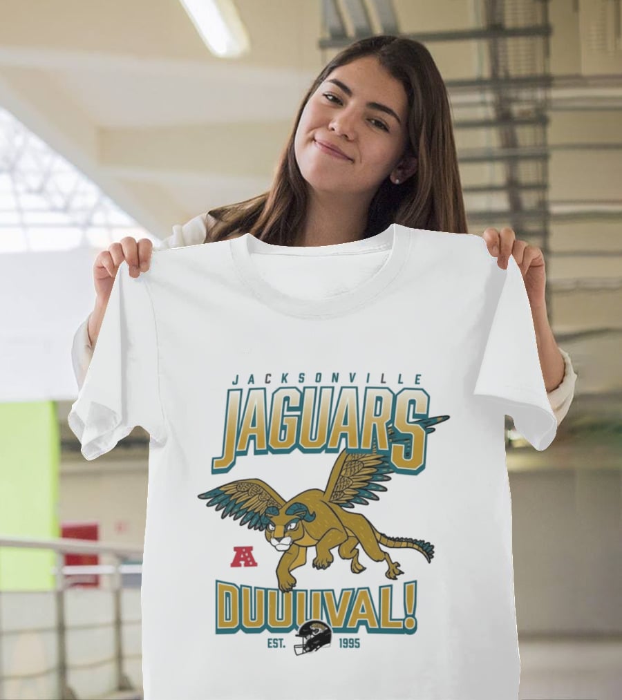 Jacksonville Jaguars Duval Flying Creature Est 1995 T-Shirt