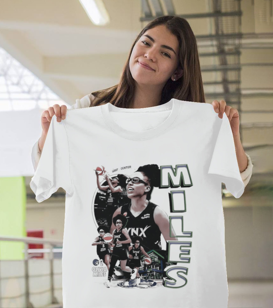 WNBA Olivia Miles Minnesota Lynx 2026 Basketball Collage T-Shirt
