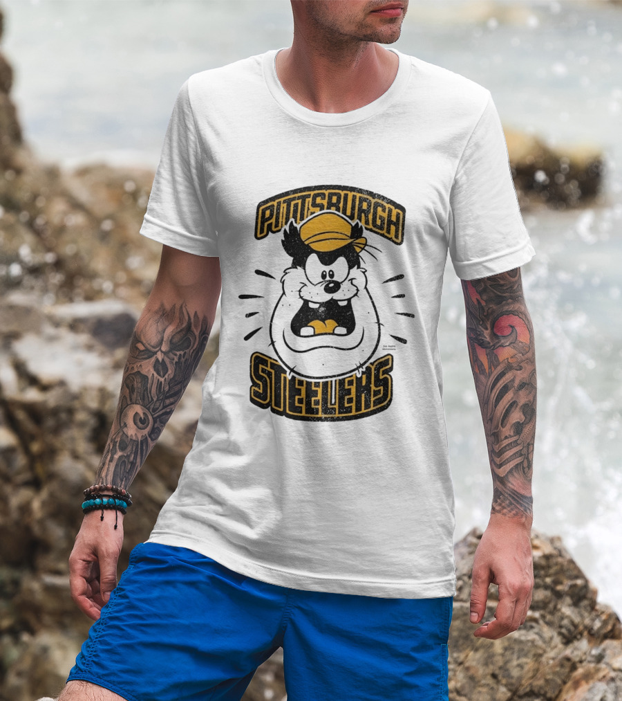 Pittsburgh Steelers Pete Character Yellow Hat T-Shirt