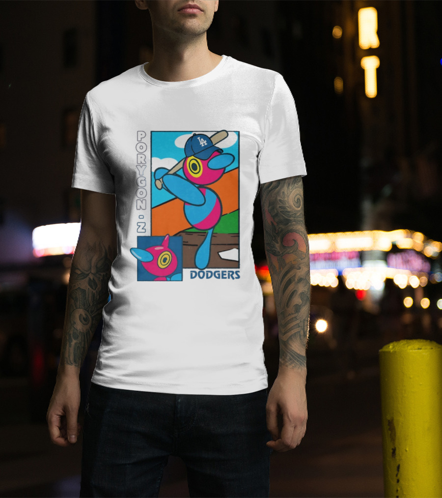 Porygon Z Los Angeles Dodgers Baseball Pokémon T-Shirt