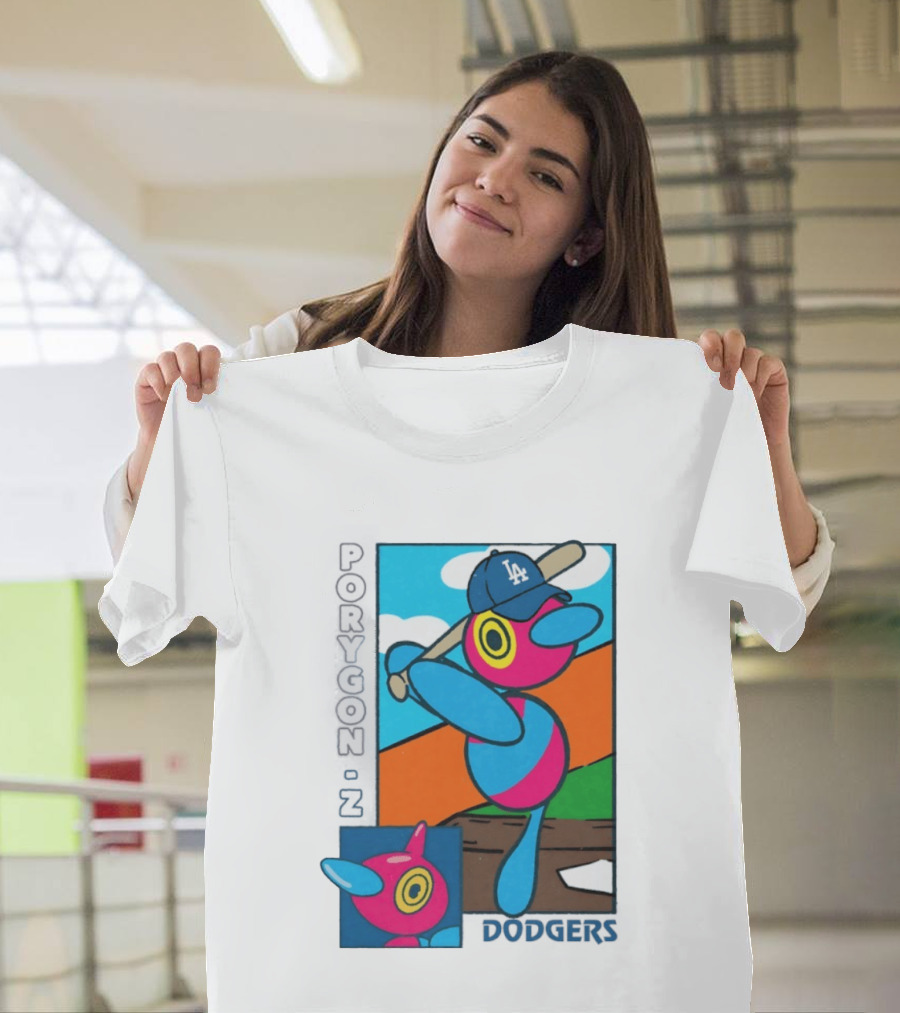 Porygon Z Los Angeles Dodgers Baseball Pokémon T-Shirt