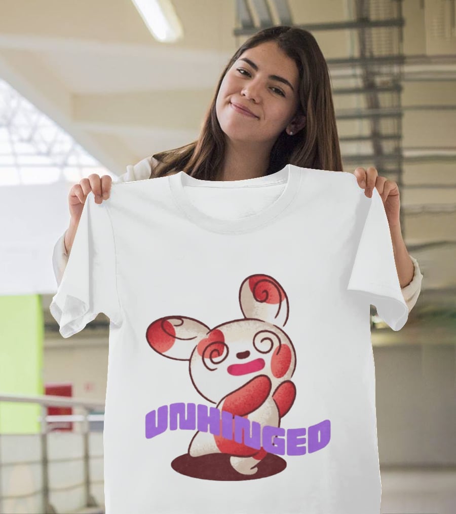 Spinda Unhinged Bunny Rabbit Cartoon Spiral Eyes T-Shirt