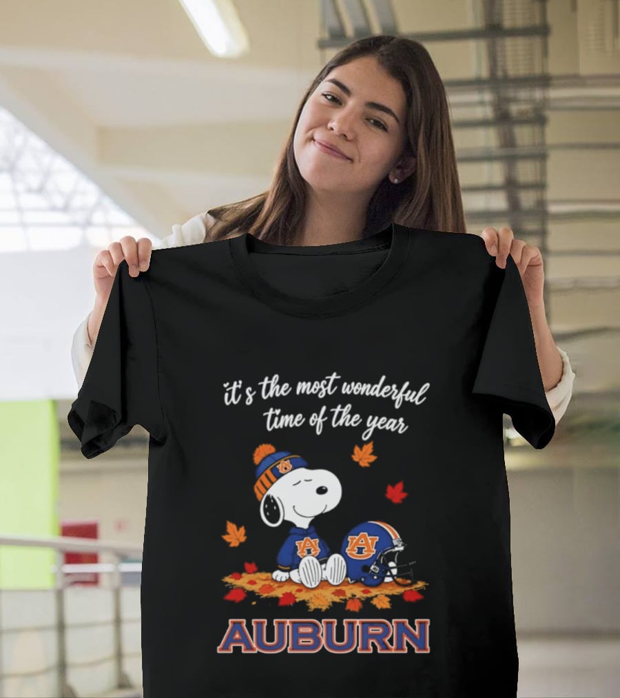 Auburn Tigers Snoopy It's The Most Wonderful Time Of The Year Halloween 2026 T-Shirt
