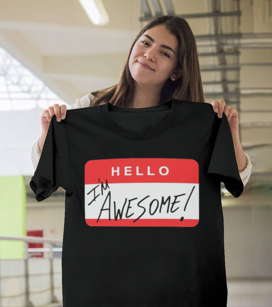 The Miz WWE Hello I'm Awesome Badge Стicker T-Shirt