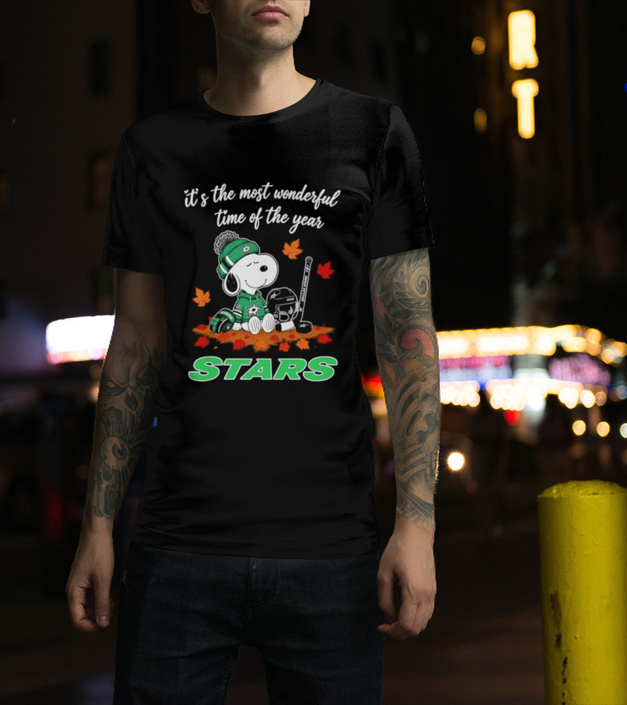 It's The Most Wonderful Time Of The Year Dallas Stars Snoopy Halloween 2026 T-Shirt