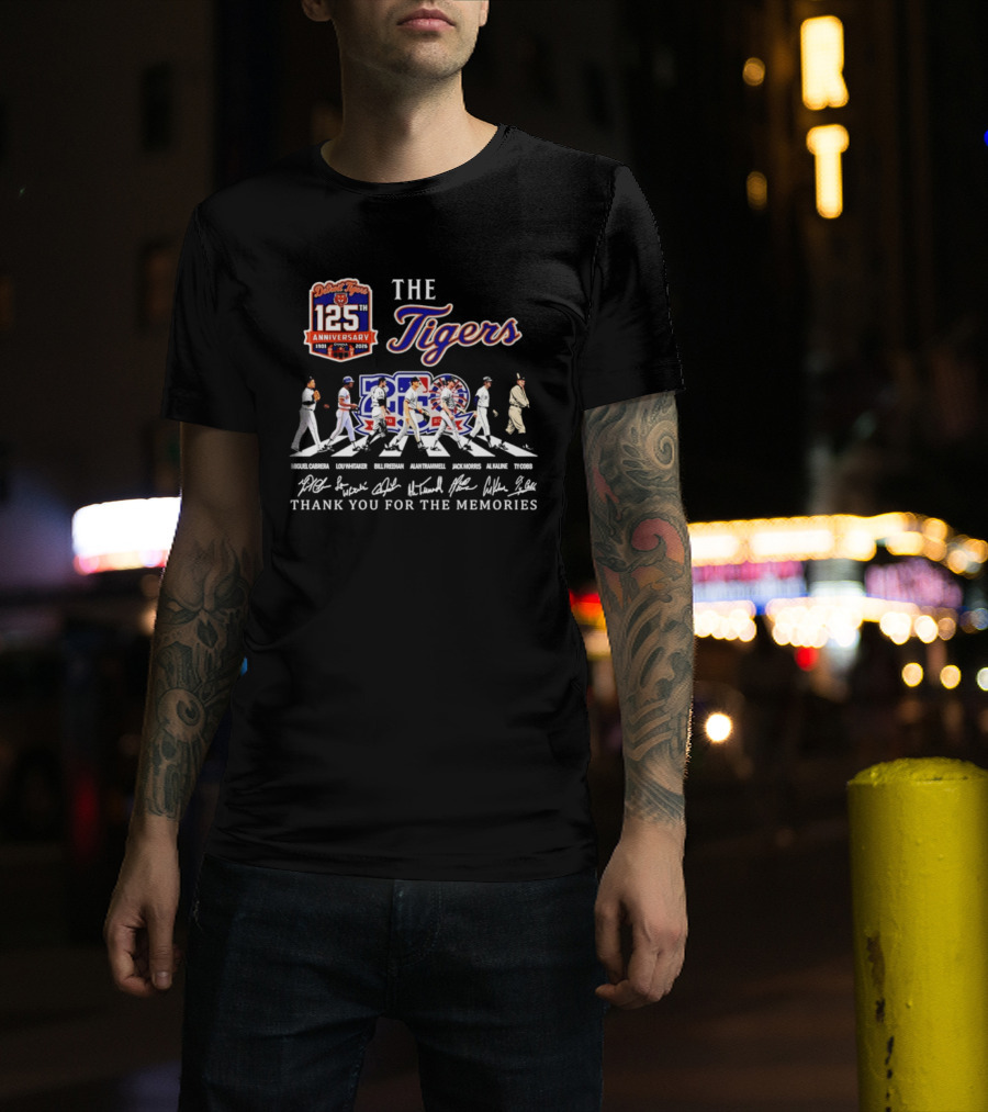 Detroit Tigers 125th Anniversary The Tigers 2026 MLB Season Thank You For The Memories T-Shirt