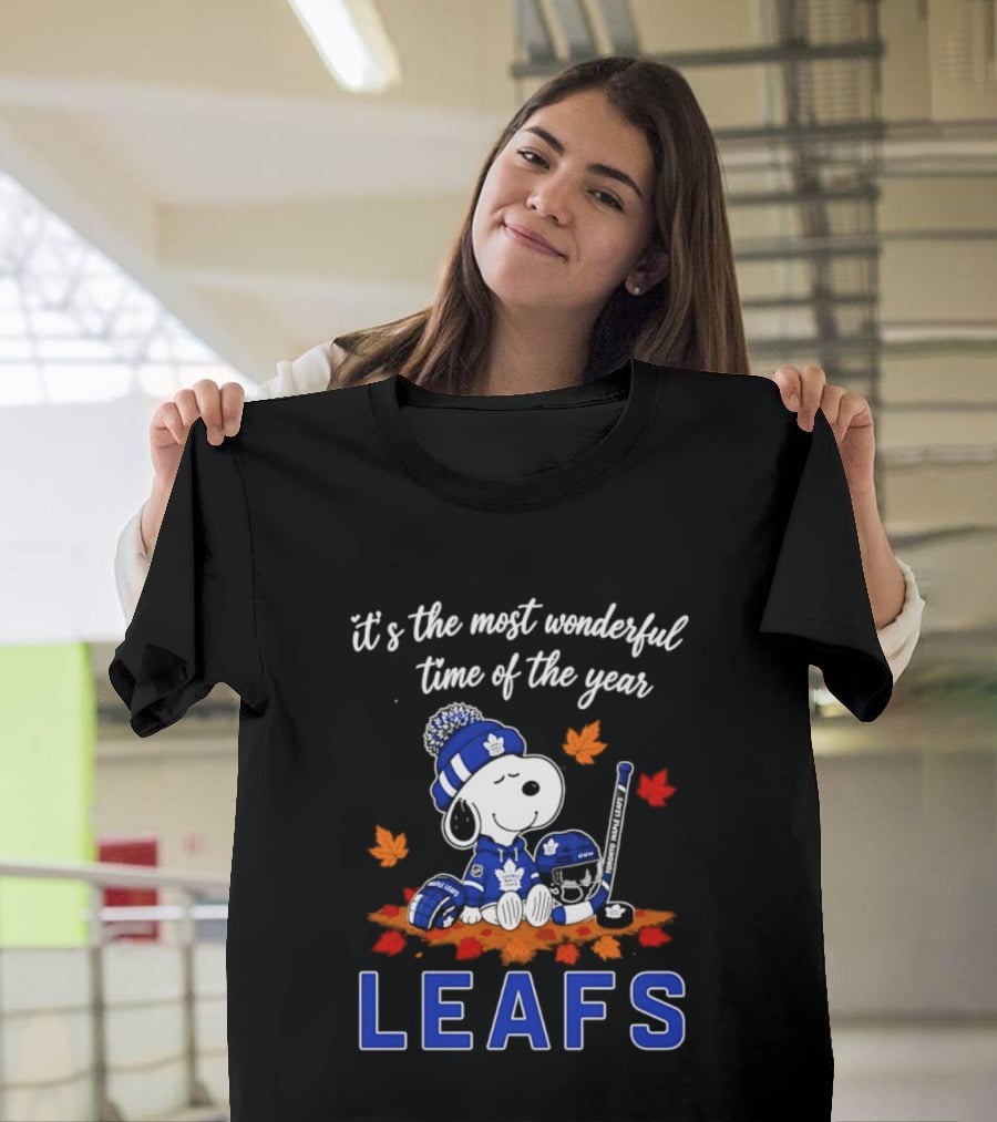Toronto Maple Leafs Snoopy Halloween 2026 It's The Most Wonderful Time Of The Year Leafs T-Shirt