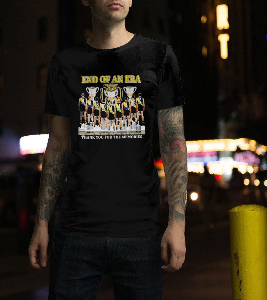 End Of An Era Richmond Tigers Thank You For The Memories T-Shirt