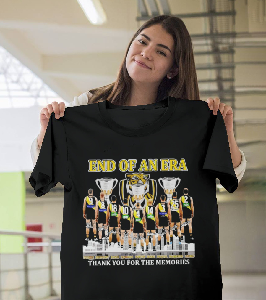 End Of An Era Richmond Tigers Thank You For The Memories T-Shirt