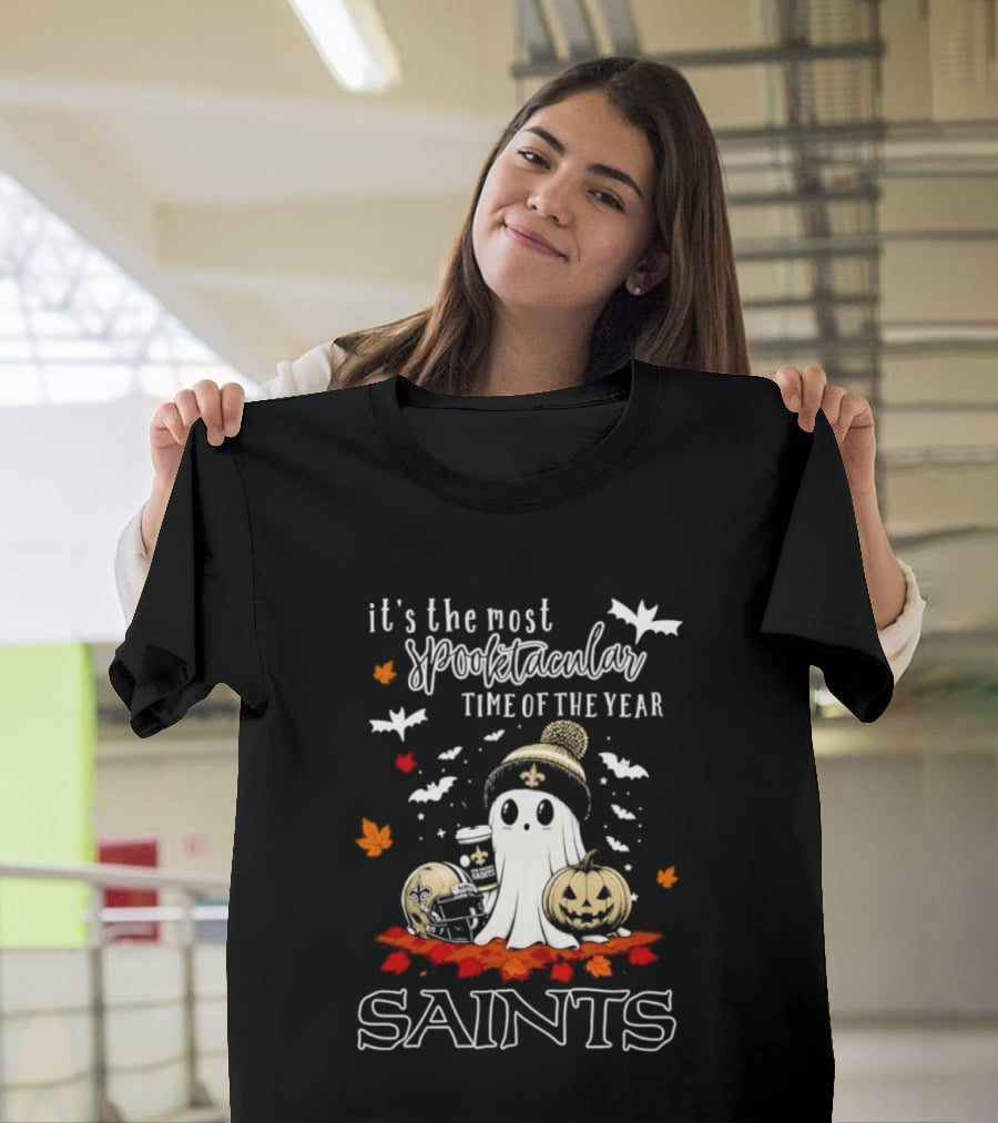 New Orleans Saints Halloween Ghost 2026 It's The Most Spooktacular Time Of The Year T-Shirt