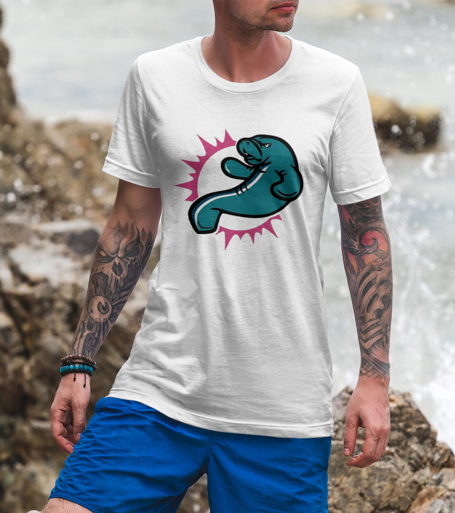 GTA VI Vice City Manatees Miami Dolphins Mashup T-Shirt