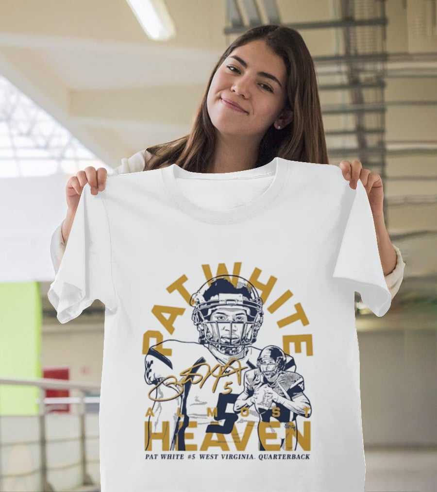 Pat White #5 Almost Heaven West Virginia Quarterback T-Shirt