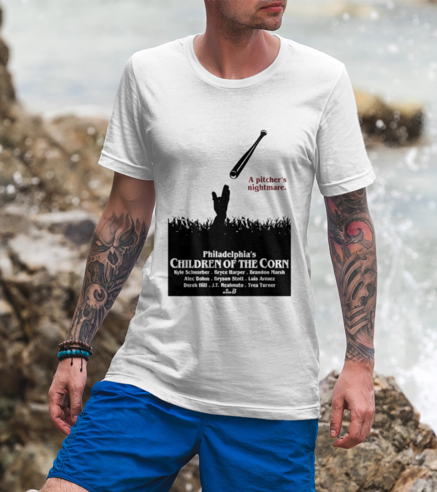Philadelphia Phillies A Pitcher's Nightmare Children Of The Corn T-Shirt
