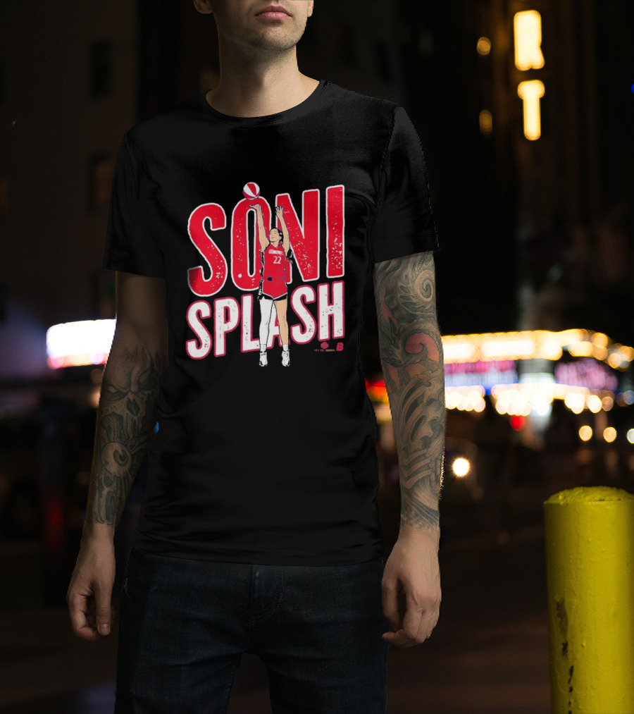 Soni Splash Basketball Player Red Uniform Number 22 T-Shirt