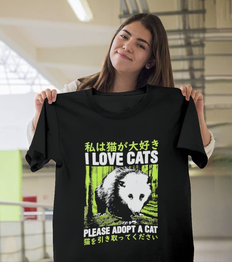 I Love Cats Please Adopt A Cat T-Shirt