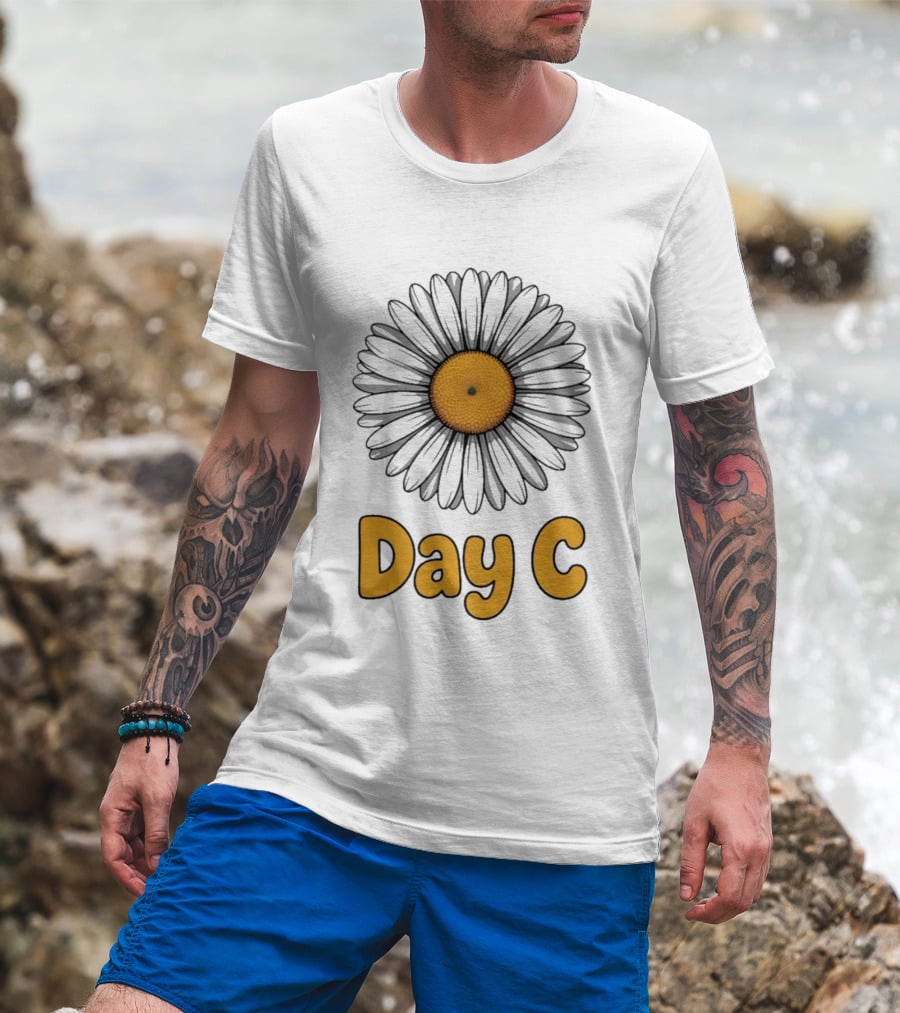 Day C Daisy Flower Vibrant Yellow Petals T-Shirt