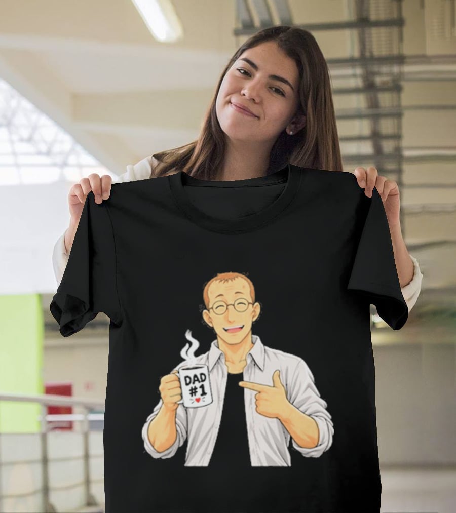 Shou Tucker Dad #1 Anime Character Holding A Cup T-Shirt