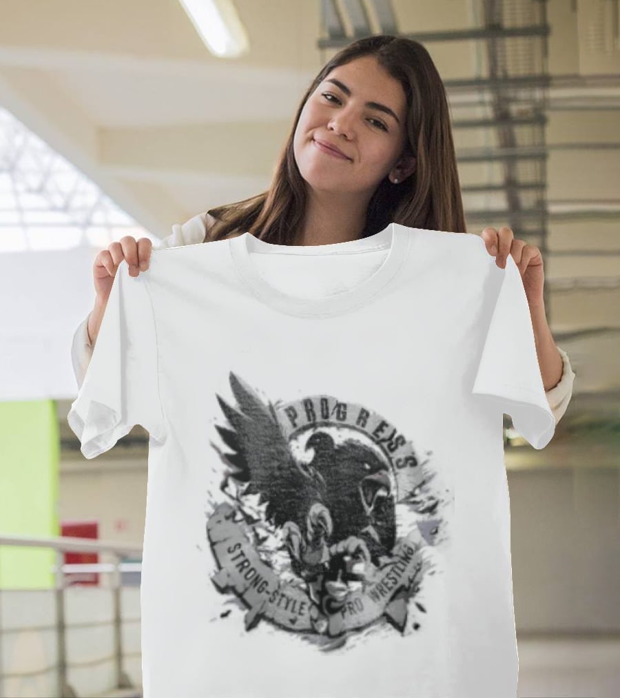 Progress Wrestling Eagle Strong Style Pro Wrestler T-Shirt