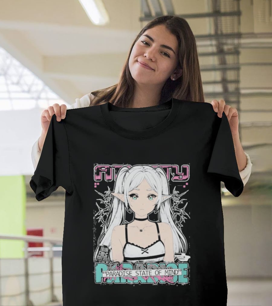 Best Frieren Paradise State Of Mind Anime Aesthetic Elf Girl T-Shirt