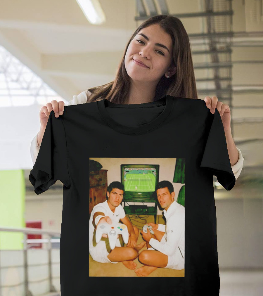 Novak Djokovic Carlos Alcaraz Gaming Showdown T-Shirt