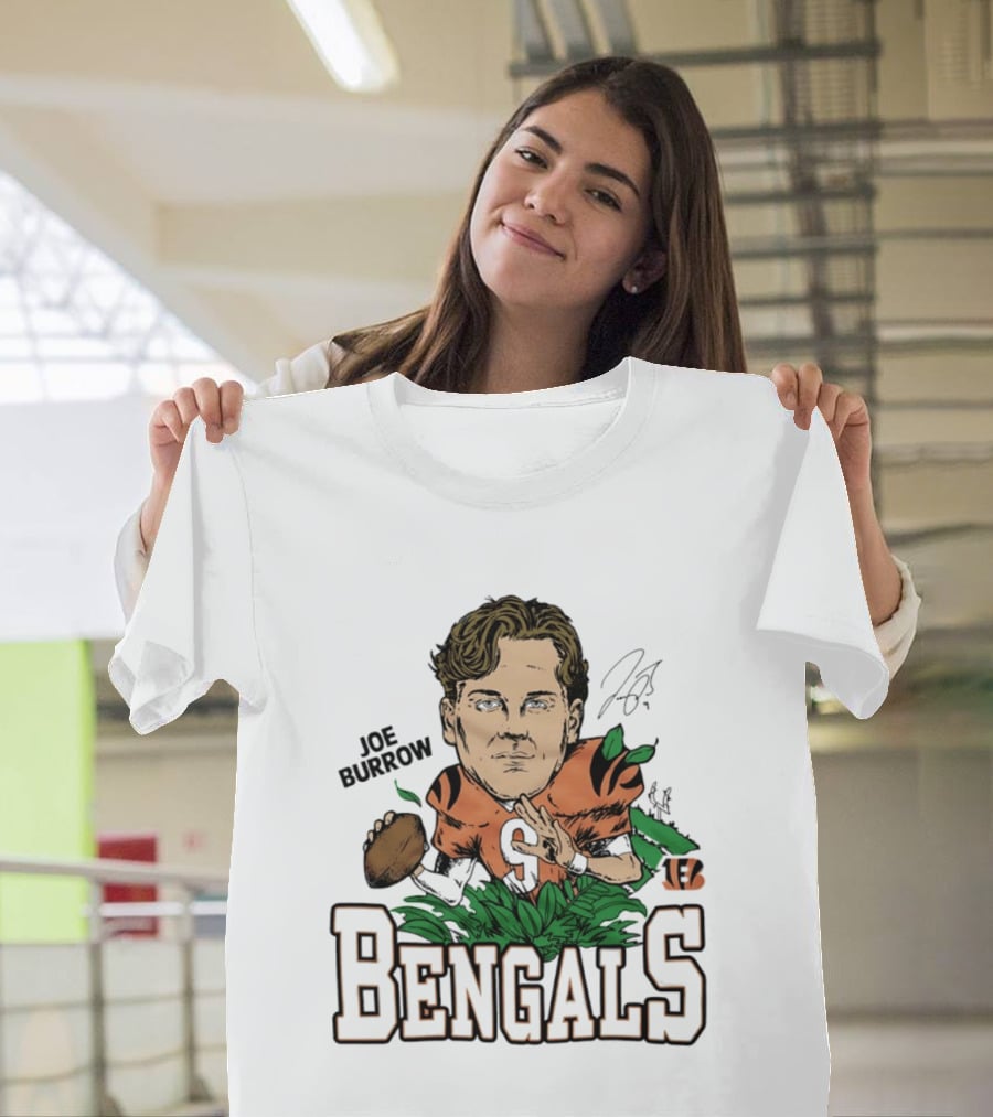 Joe Burrow Bengals Football Caricature Cincinnati T-Shirt