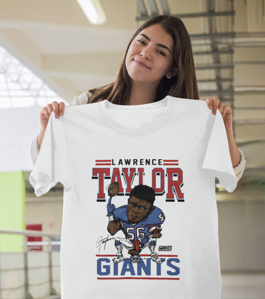 Lawrence Taylor Giants Football Caricature Number 56 T-Shirt