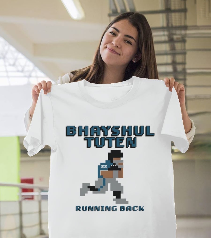 Bhayshul Tuten Running Back Pixelated Athlete Jacksonville Jaguars Football RB Baller T-Shirt