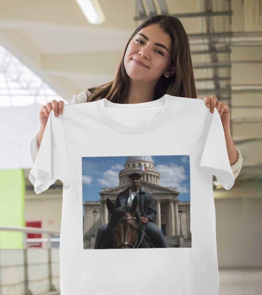 Dolly Parton Lupin Part 4 Assane Diop Horse Riding Pantheon Paris Netflix Series T-Shirt
