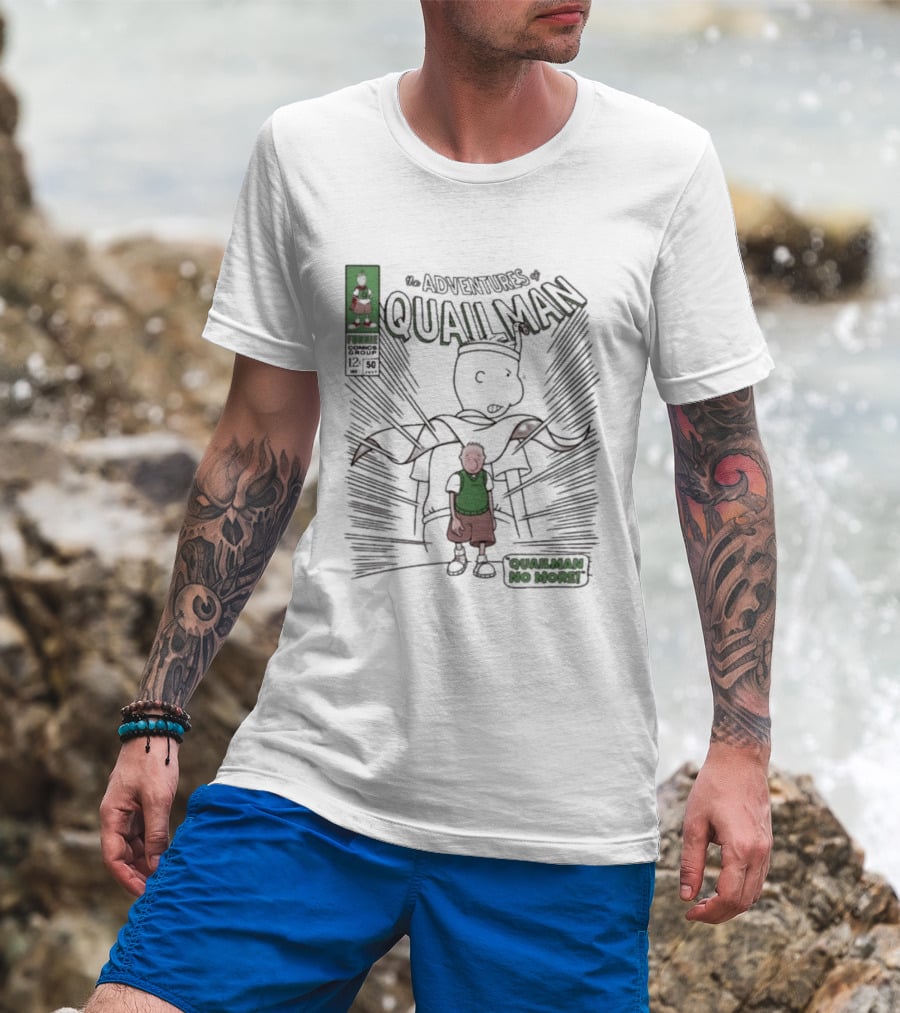 The Adventures Quailman No More Comic Style Retro Hero T-Shirt