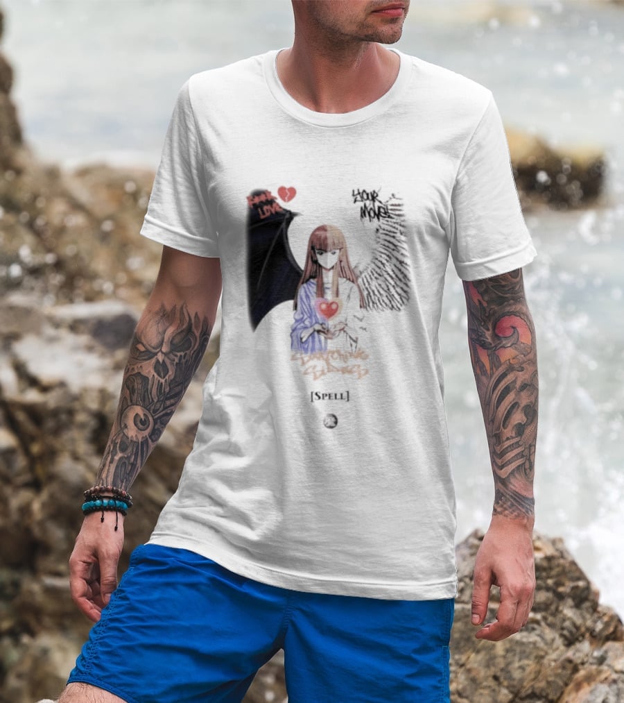Yu Gi Oh Fuck Love Your Move Switching Sides Spell Dark Angel Heart T-Shirt