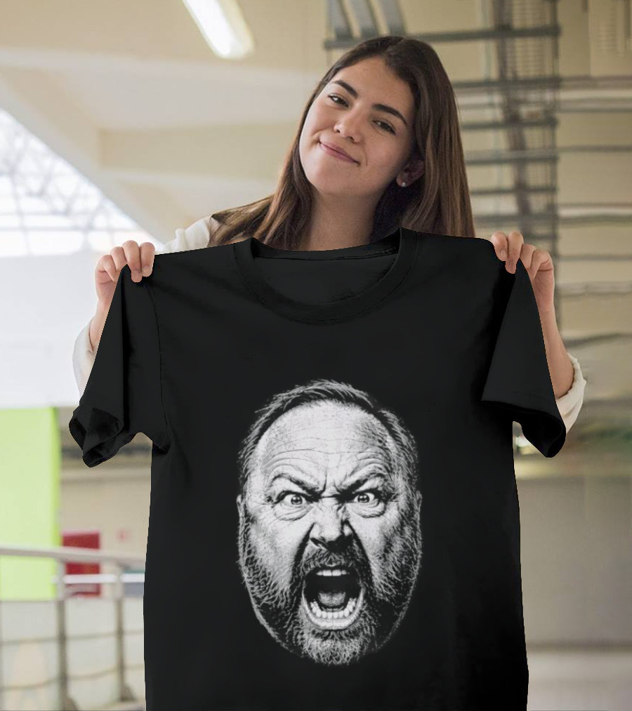 Alex Jones Intense Expression Battle Cry T-Shirt