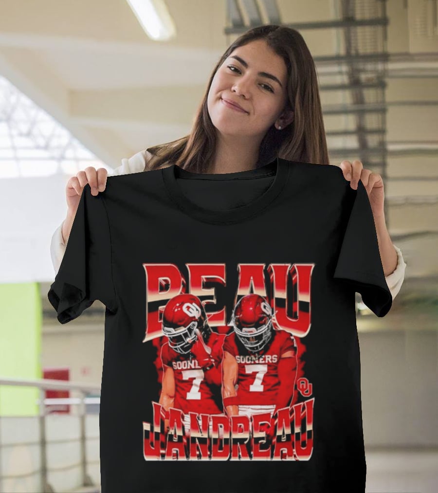 Beau Jandreau Oklahoma Sooners Football Number 7 NCAA Player Collage T-Shirt