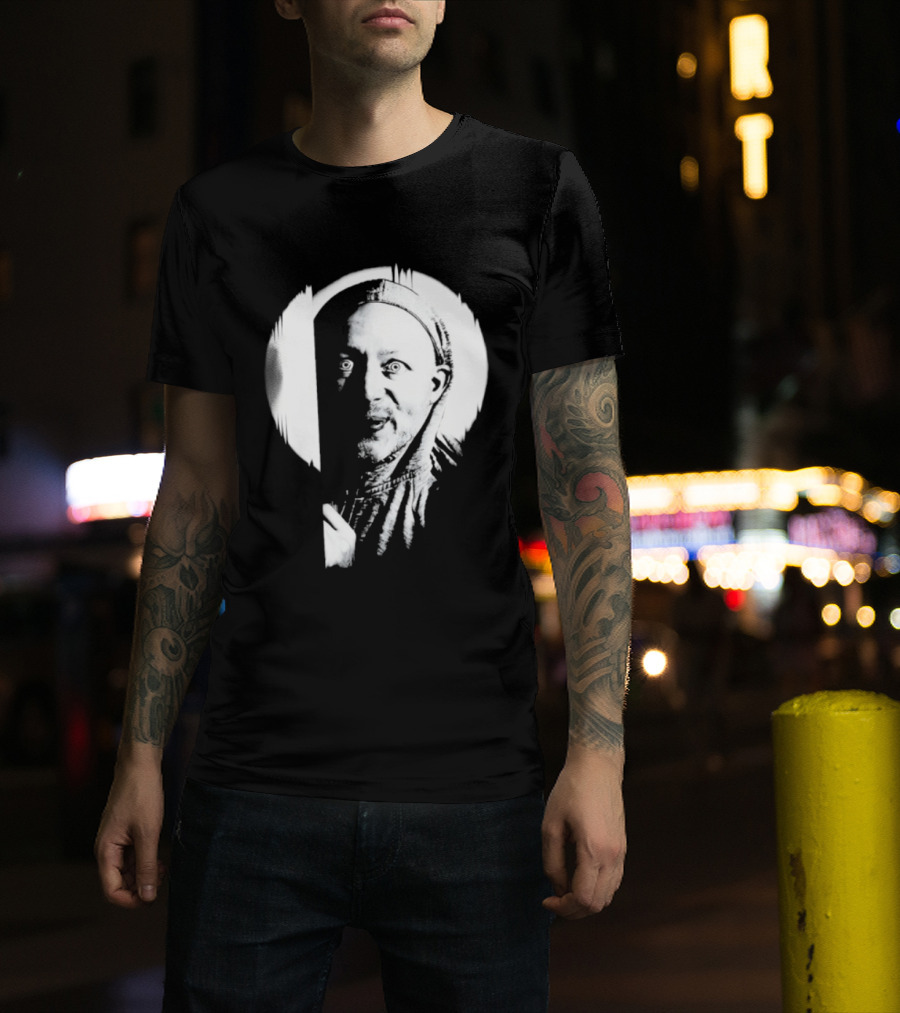 Brian Limond Curious Guy Face Sketch Circle T-Shirt