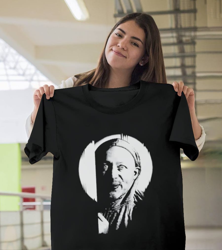 Brian Limond Curious Guy Face Sketch Circle T-Shirt