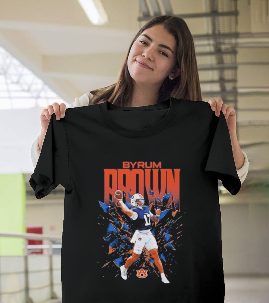 Byrum Brown Auburn Tigers Football Player T-Shirt