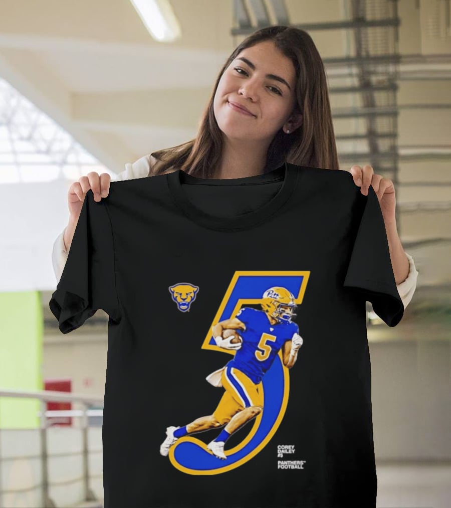 Pitt Panthers Corey Dailey 5 Football Jersey Number T-Shirt