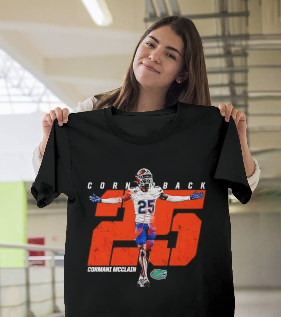 Cormani McClain #25 Corn Back Florida Gators NCAA Football Player T-Shirt
