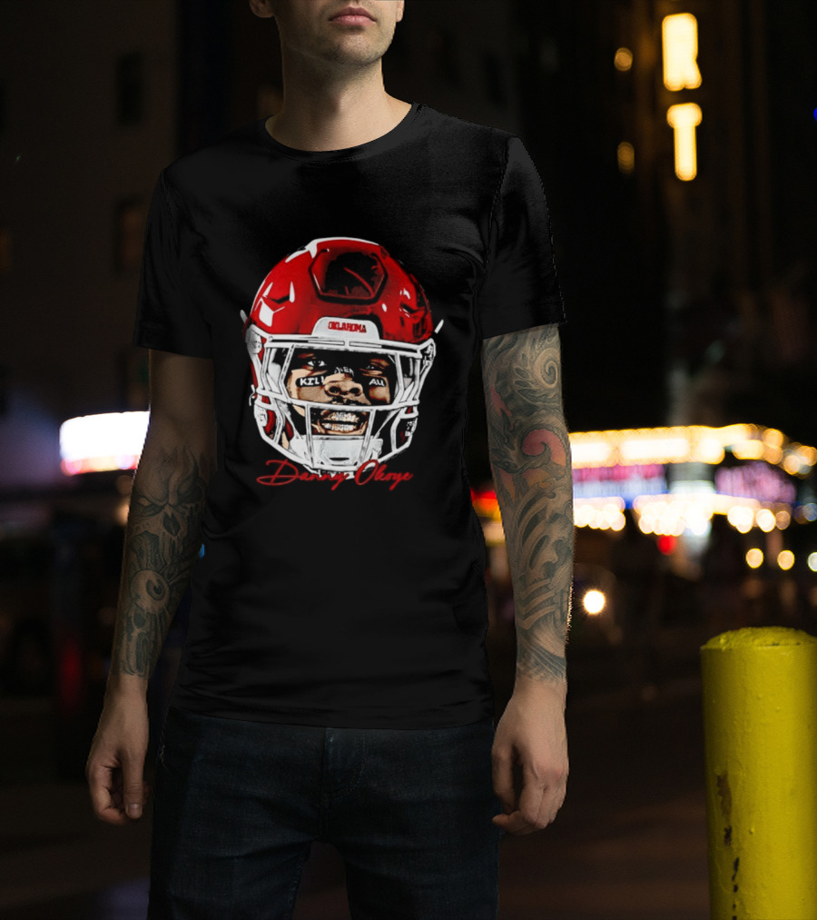 Danny Okoye Oklahoma Sooners Football Helmet Swag T-Shirt