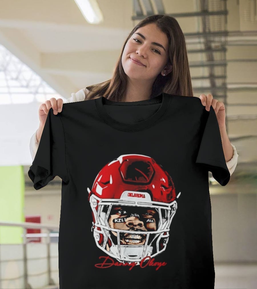 Danny Okoye Oklahoma Sooners Football Helmet Swag T-Shirt